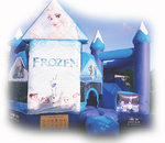 Château "Reine des neiges Frozen " pour  1 à 10 ans (env. 5,5 x 5 x Ht 4,5 m) non couvert en toiture